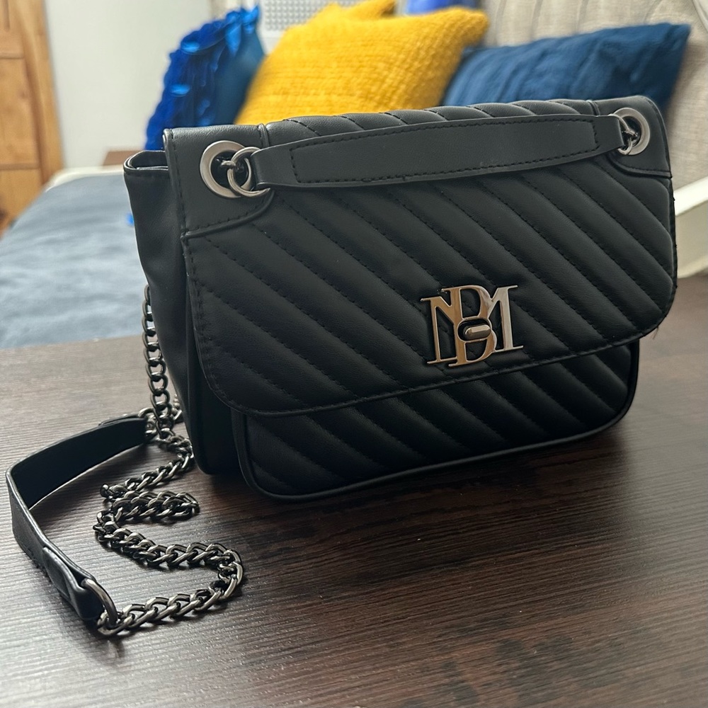 Black Badgley Mischka with Silver Gunmetal Hardware